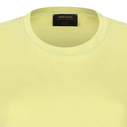 Light Yellow Turn Up Sleeve T-Shirt