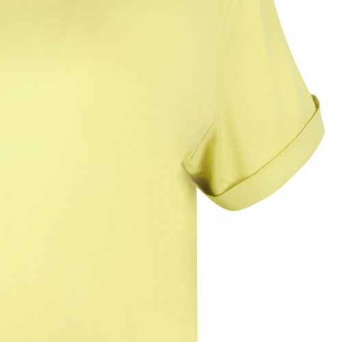 Light Yellow Turn Up Sleeve T-Shirt