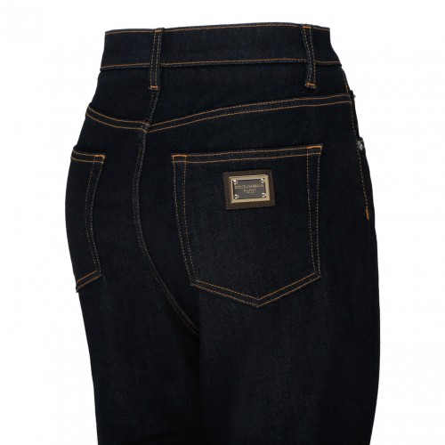 Dark Navy Cotton Skinny Jeans