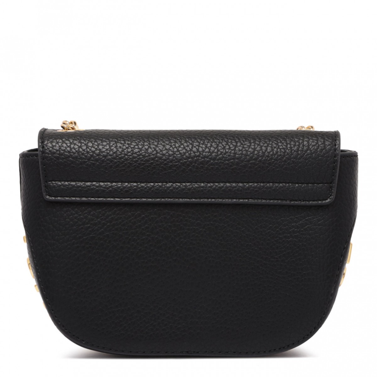 Black Logo Lettering Shoulder Bag