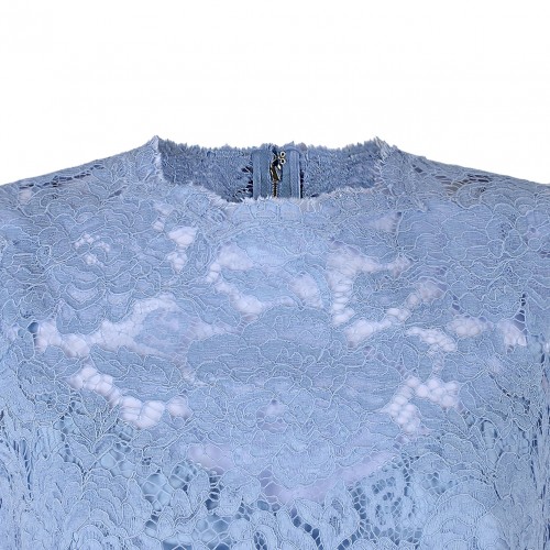 Light Blue Floral Lace Dress
