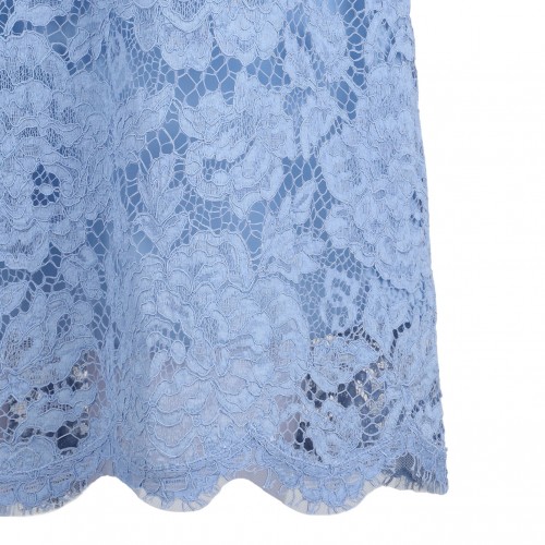 Light Blue Floral Lace Dress