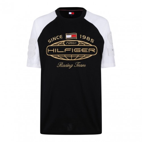 Black Logo Embroidered T-Shirt