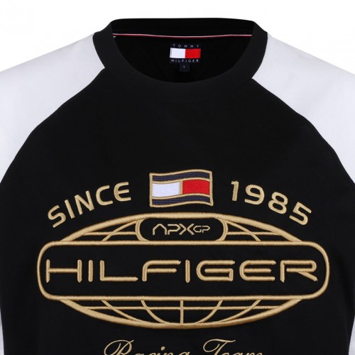 Black Logo Embroidered T-Shirt