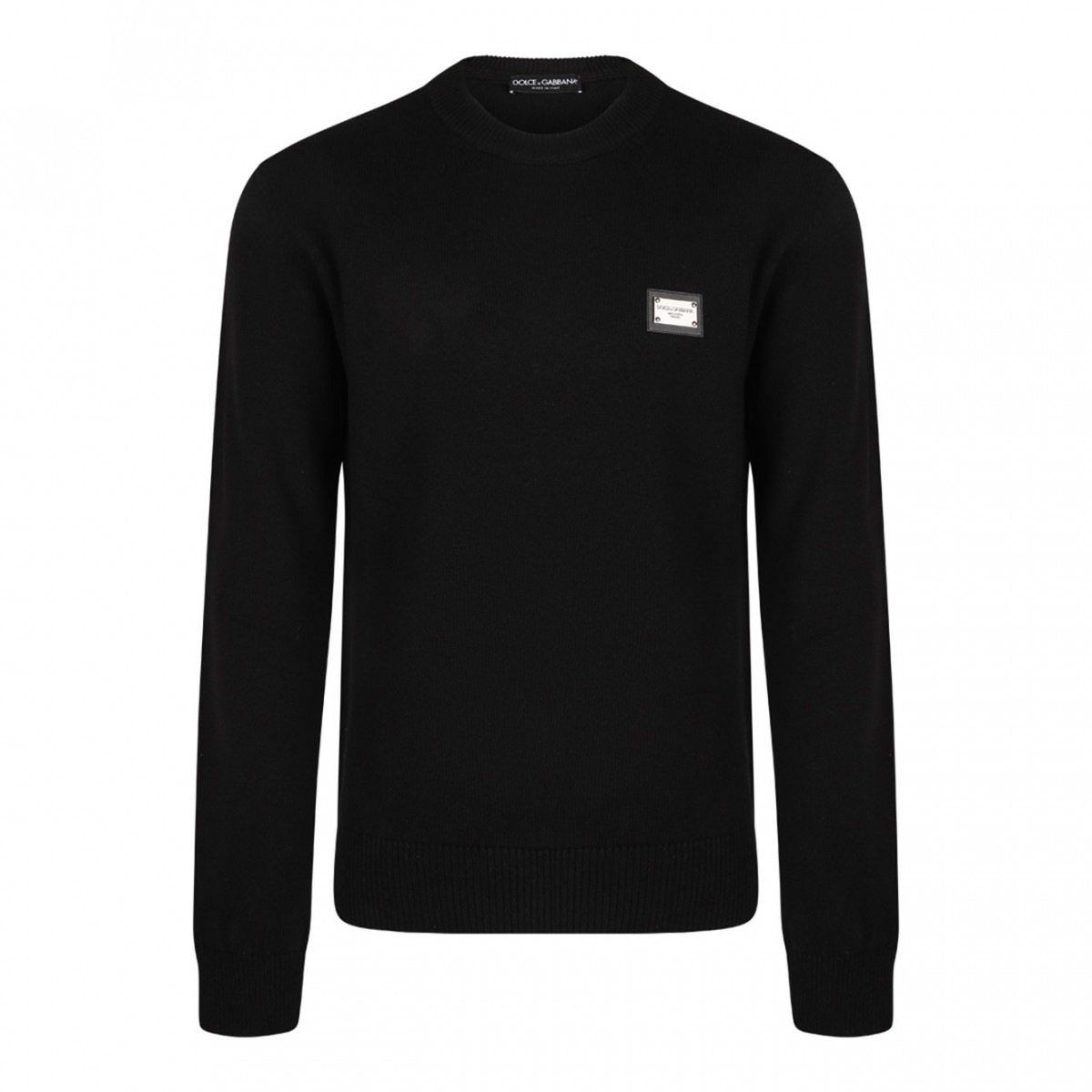 Black Logo Tag Sweater