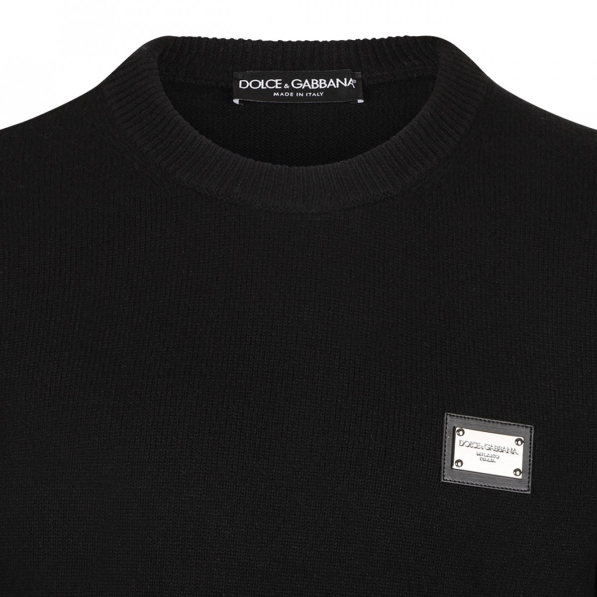 Black Logo Tag Sweater