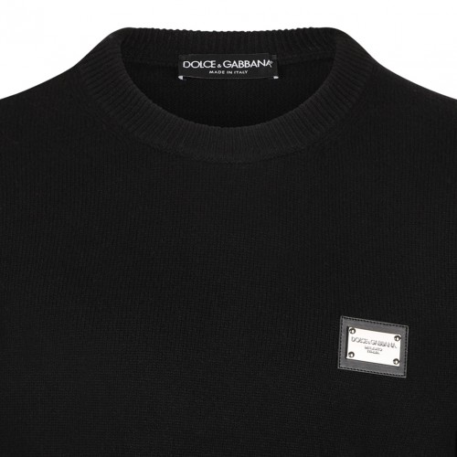 Black Logo Tag Sweater