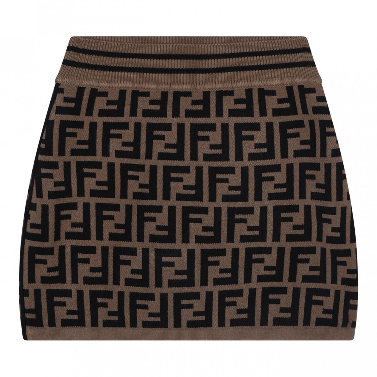Brown Logo Motif Skirt