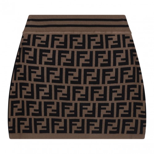 Brown Logo Motif Skirt 2