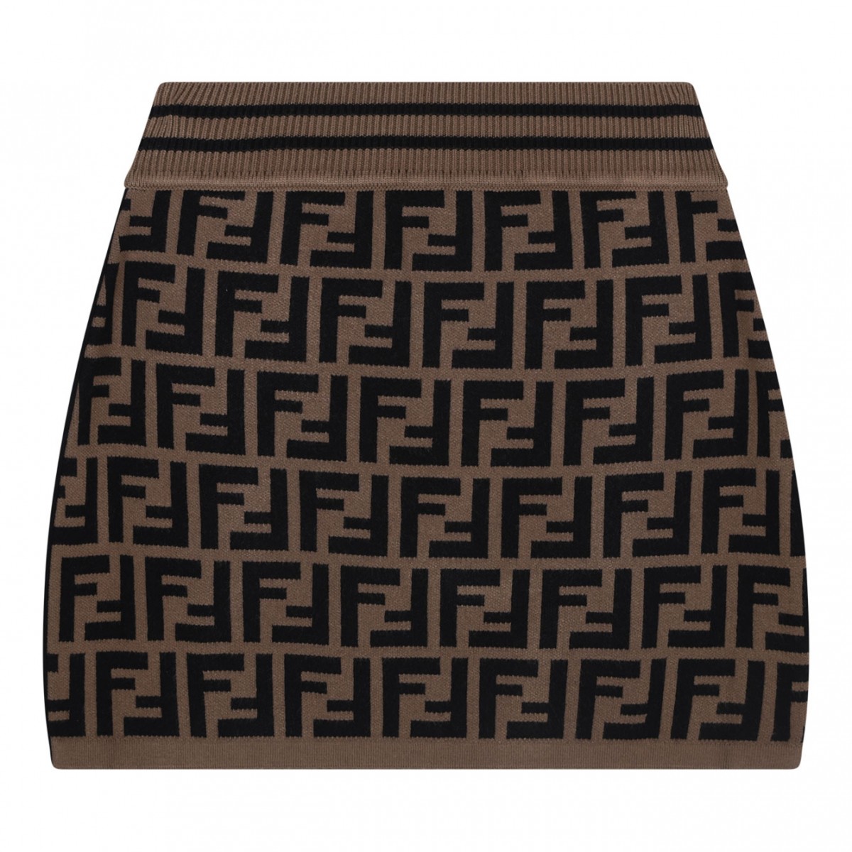 Brown Logo Motif Skirt
