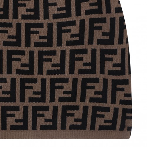 Brown Logo Motif Skirt