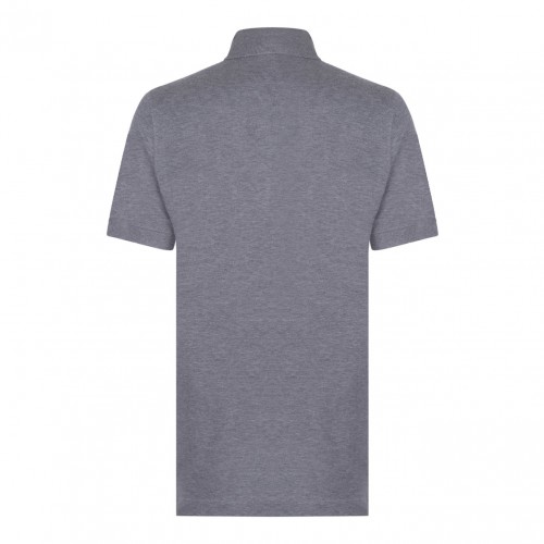 Grey Logo Plaque Polo Shirt