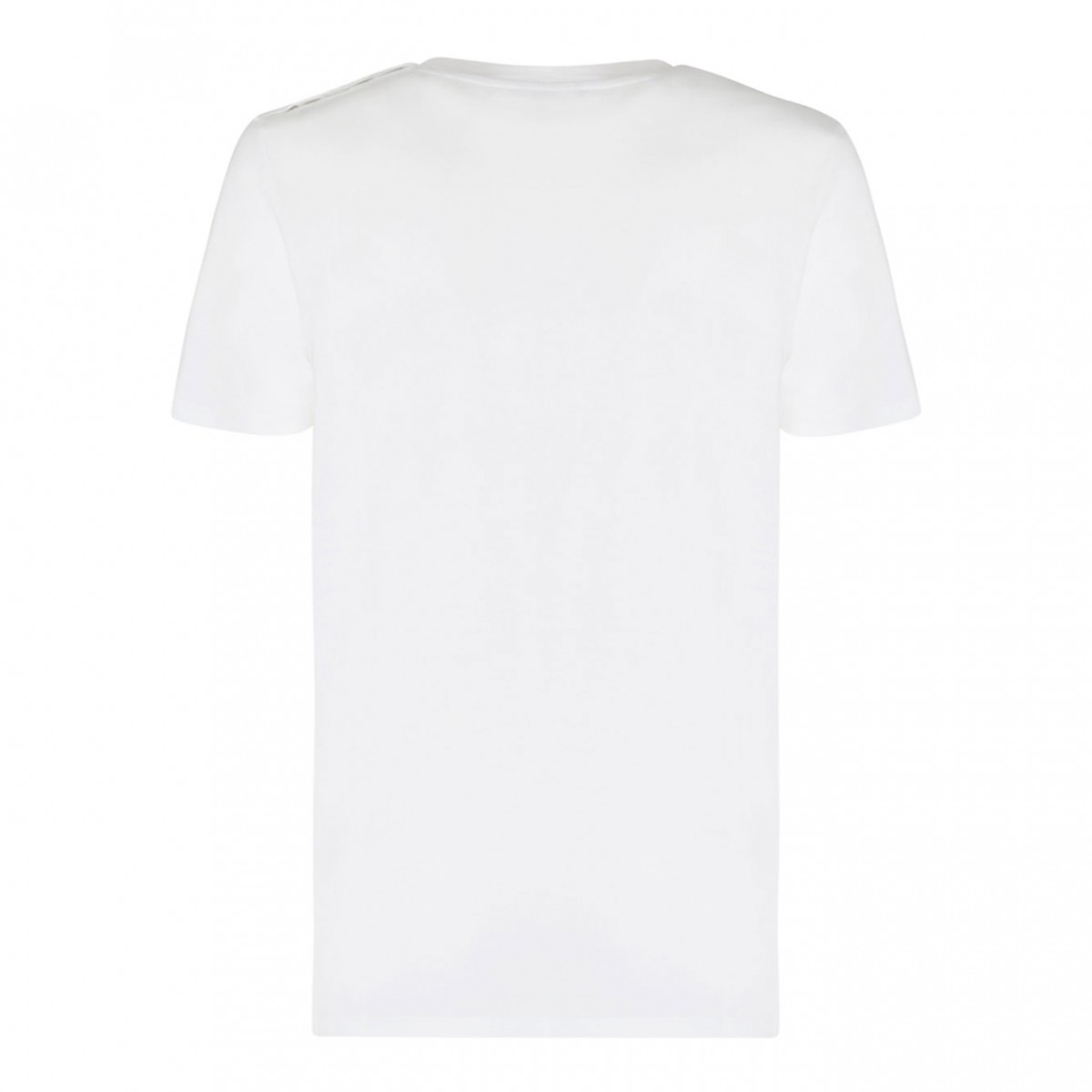 White and Black Logo Print T-Shirt