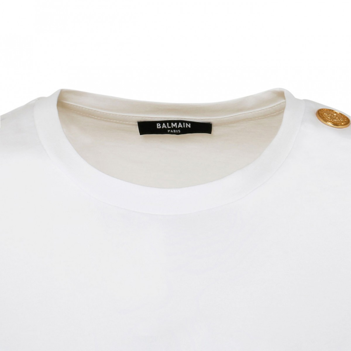 White and Black Logo Print T-Shirt