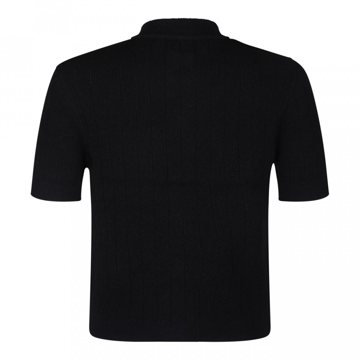 Black Embossed Button Cardigan