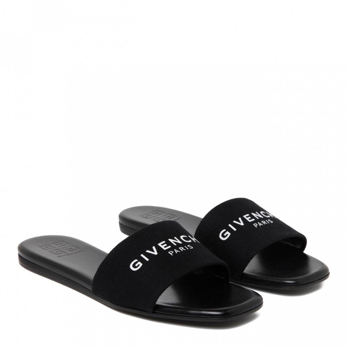 Black 4G Slide Sandals