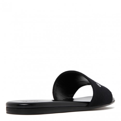 Black 4G Slide Sandals