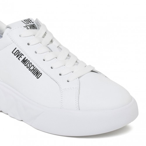 White and Black Platform Sneakers