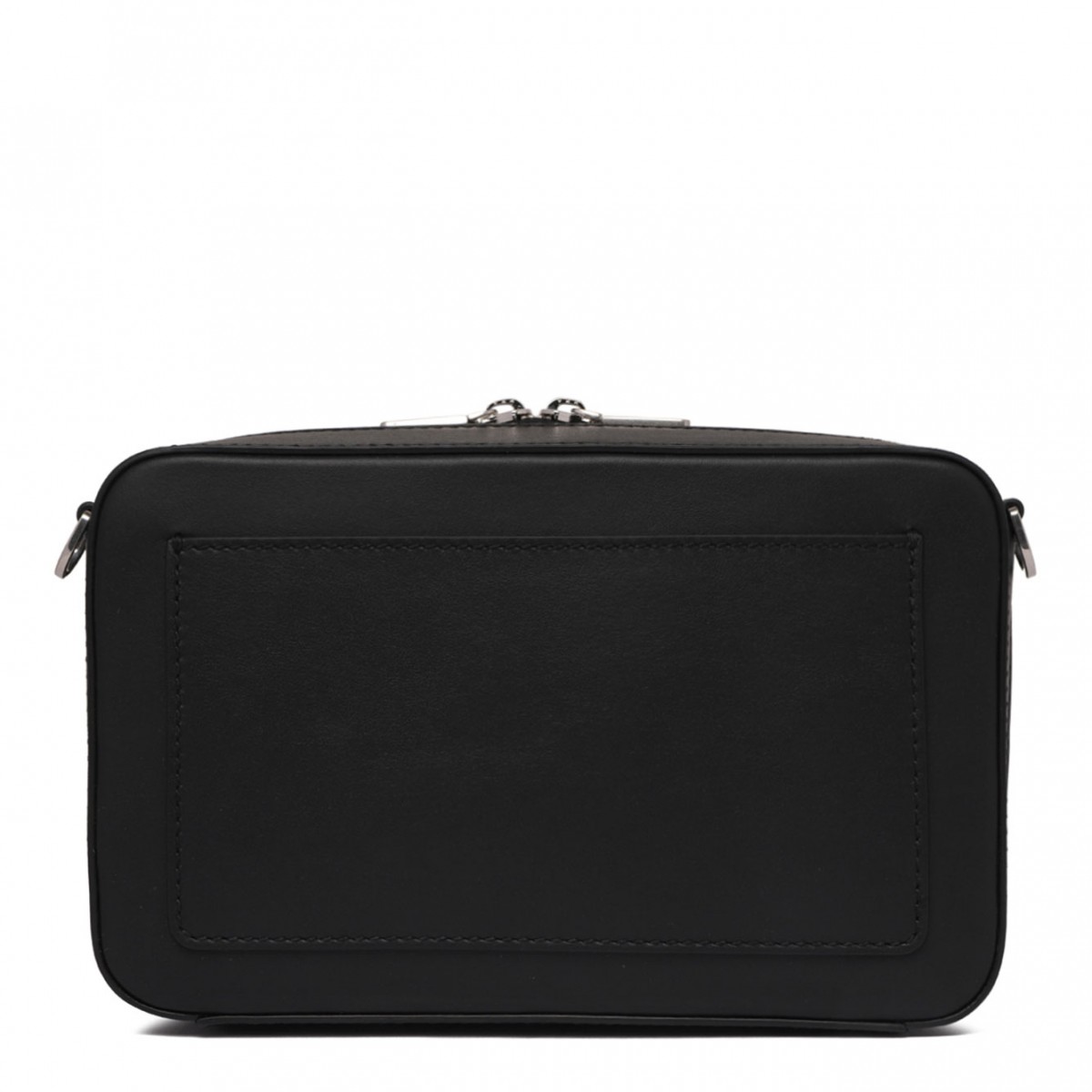 Black Logo Embossed Messenger Bag