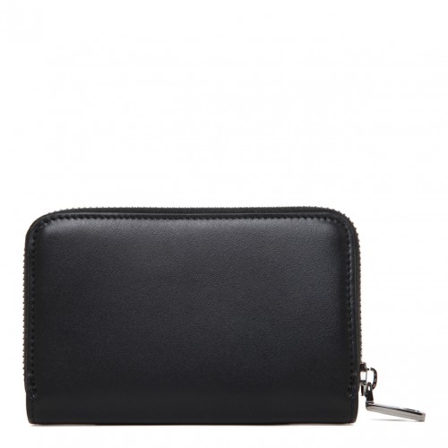 Black Logo Print Wallet