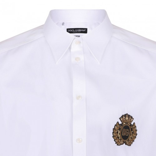White Logo Patch Shirt