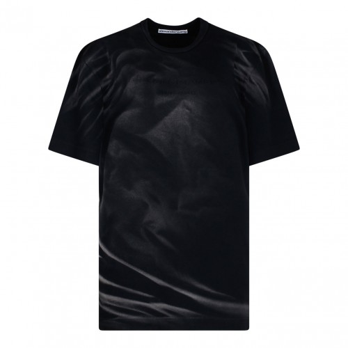 Black Logo Embossed T-Shirt