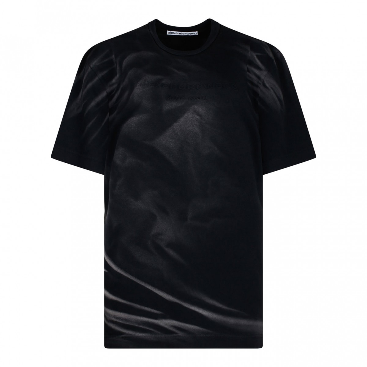 Black Logo Embossed T-Shirt