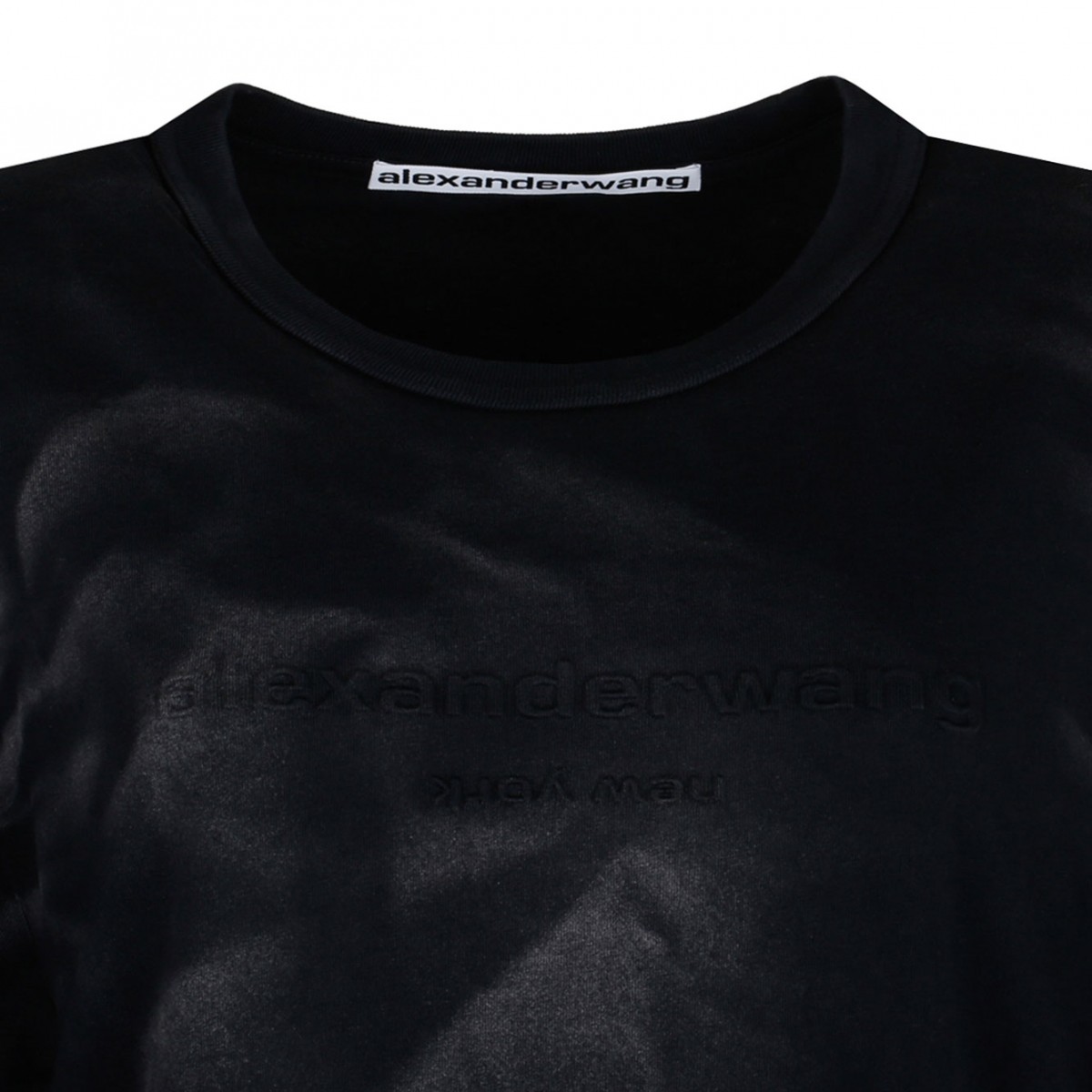 Black Logo Embossed T-Shirt