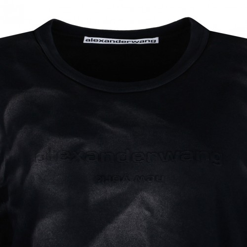 Black Logo Embossed T-Shirt