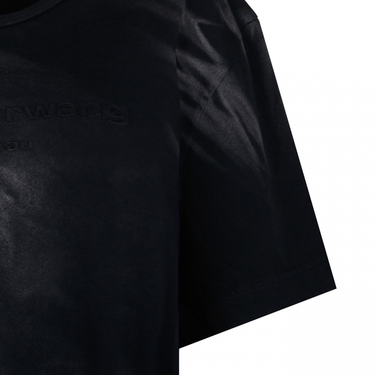 Black Logo Embossed T-Shirt