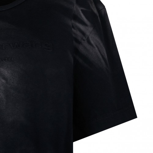 Black Logo Embossed T-Shirt
