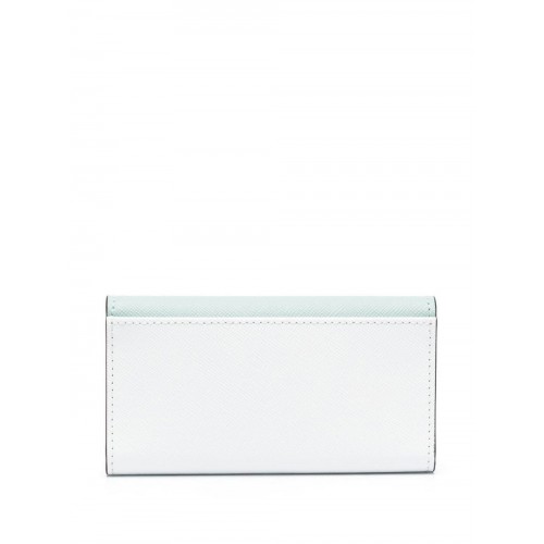 Tea Green and Limestone Leather Keyholder Wallet