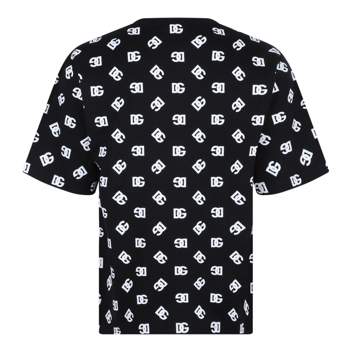 Black and White Monogram Print T-Shirt