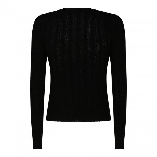 Black Cotton Blend Jumper