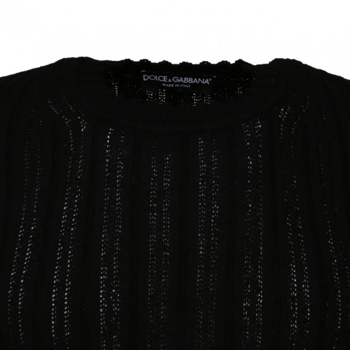 Black Cotton Blend Jumper