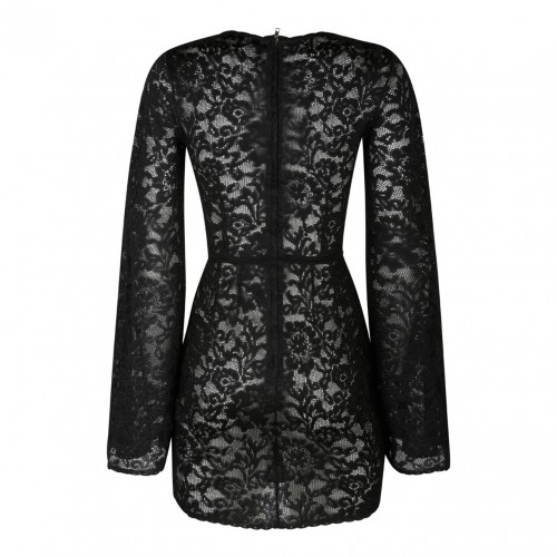 Black Lace Mini Dress 2