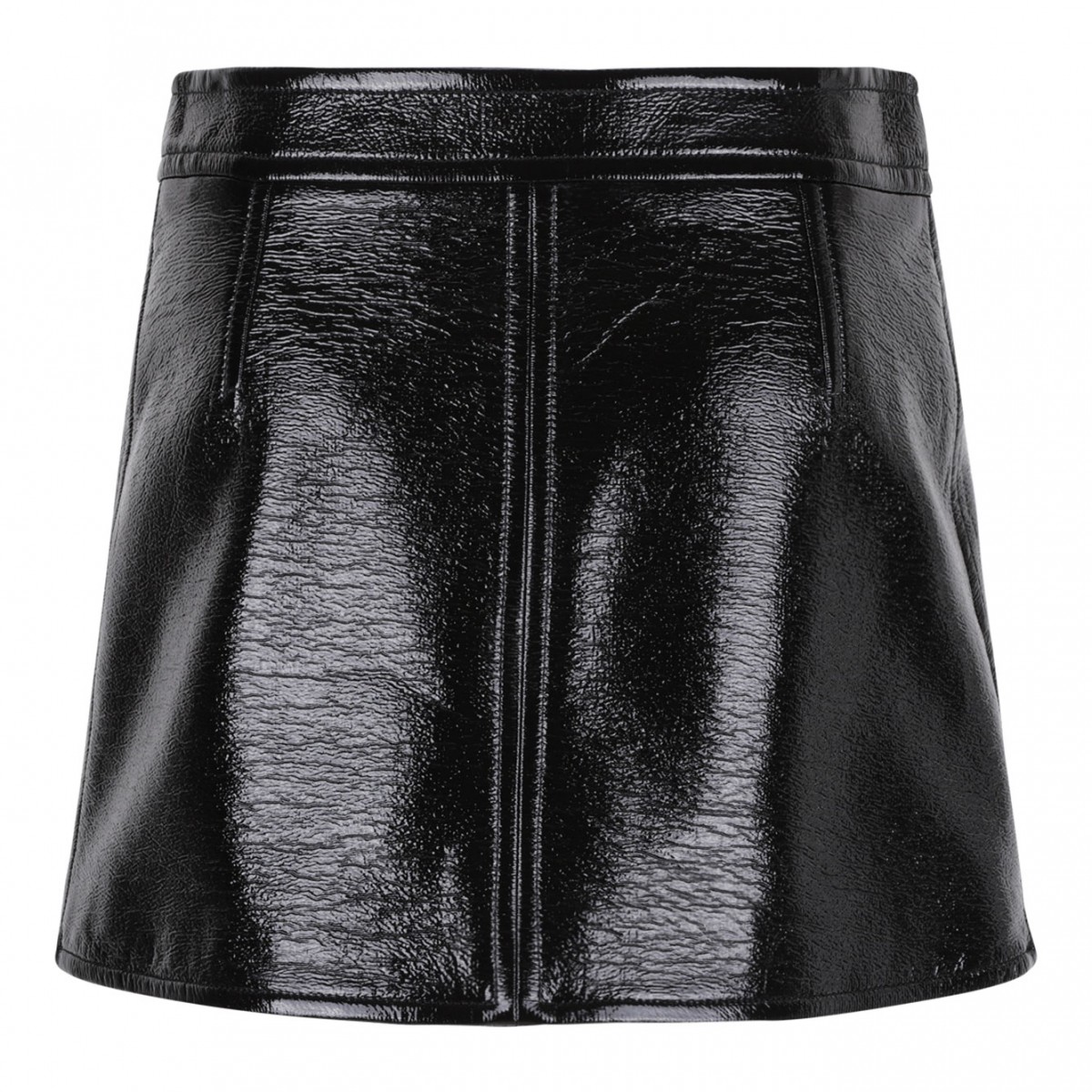 Black Reedition Vinyl Mini Skirt