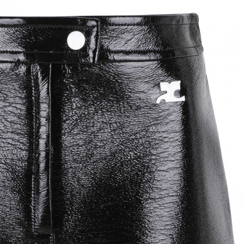 Black Reedition Vinyl Mini Skirt