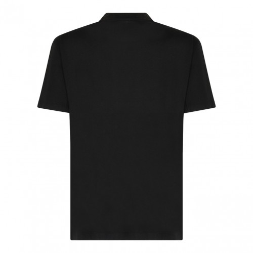Black Logo Embroidered T-Shirt 2