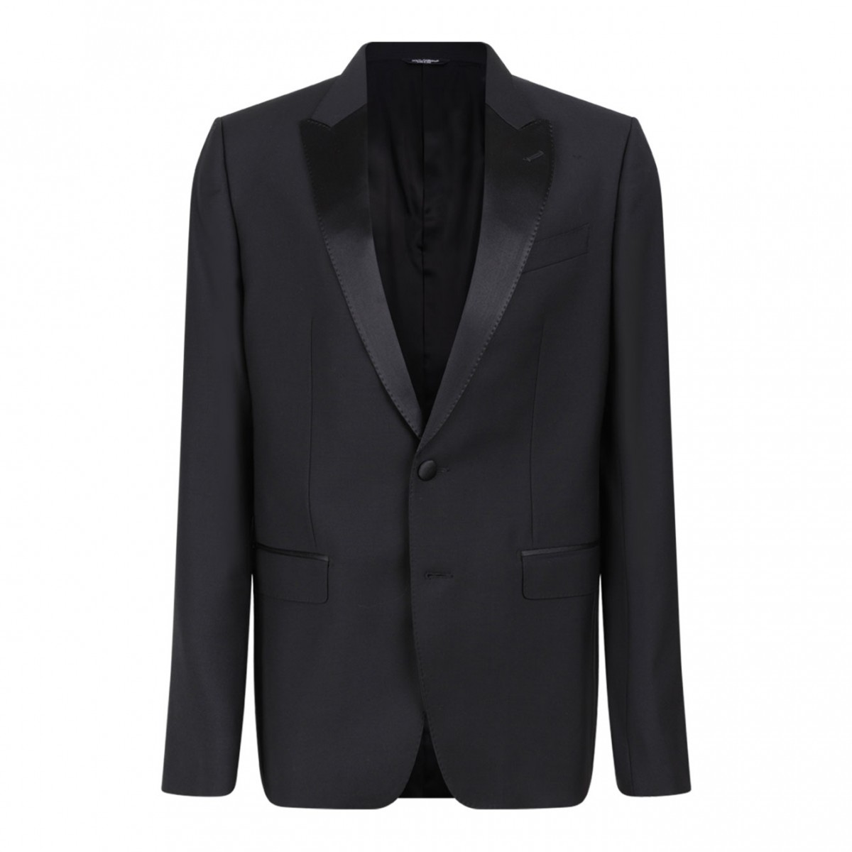 Black Wool and Silk Martini-Fit Tuxedo Suit