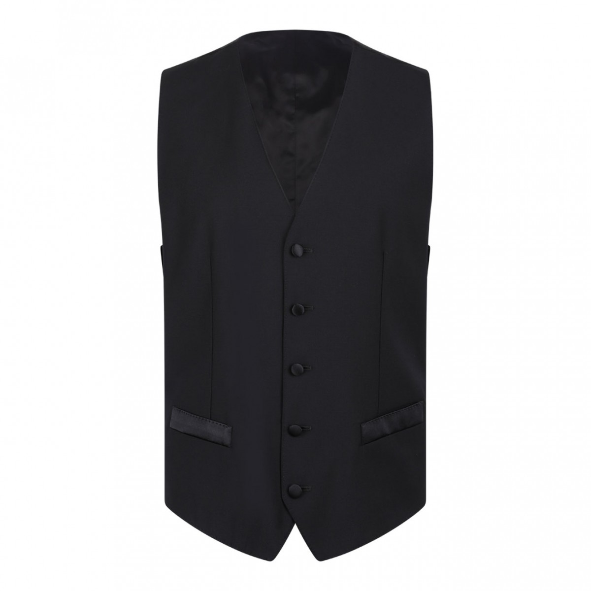 Black Wool and Silk Martini-Fit Tuxedo Suit