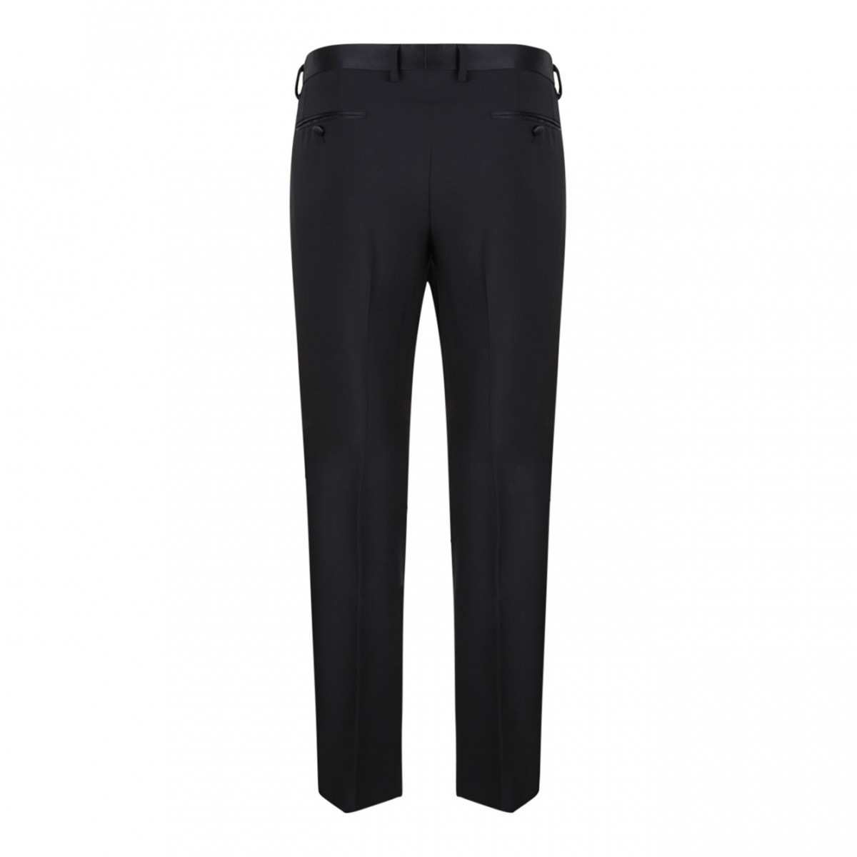 Black Wool and Silk Martini-Fit Tuxedo Suit