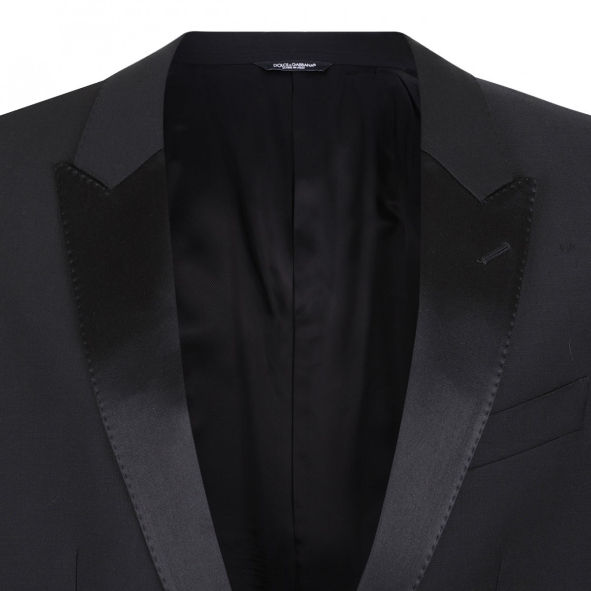 Black Wool and Silk Martini-Fit Tuxedo Suit