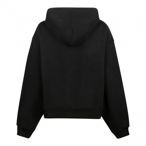 Black Logo Print Hoodie