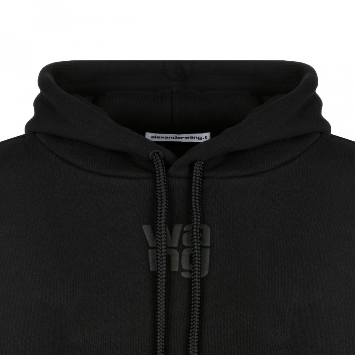 Black Logo Print Hoodie