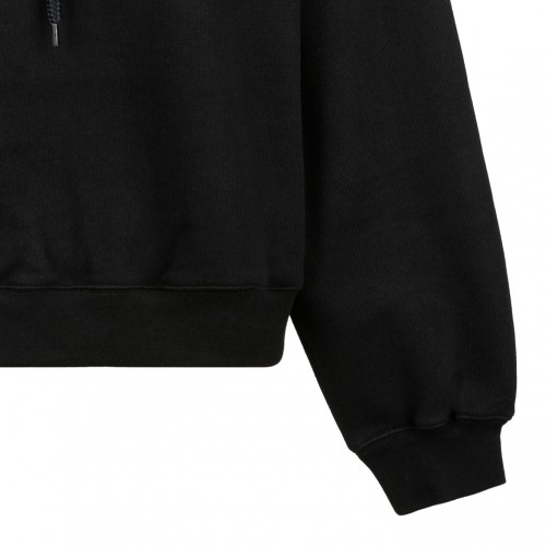 Black Logo Print Hoodie