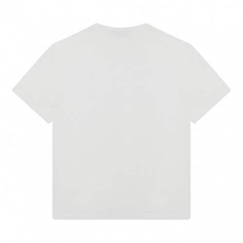 White Logo Embroidered T-Shirt 2