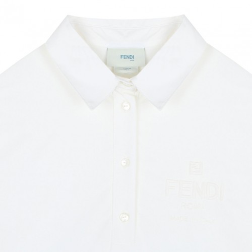 Beige And White Dress