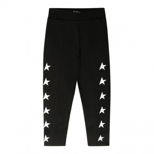 Black Cotton Tracksuit Pants