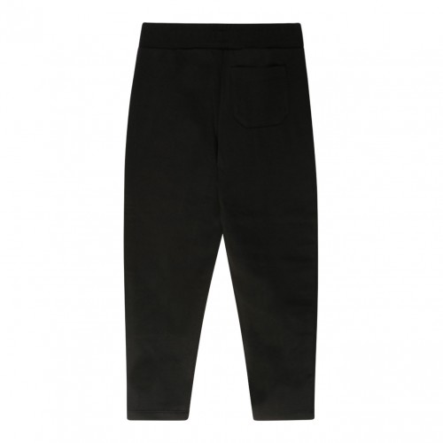 Black Cotton Tracksuit Pants